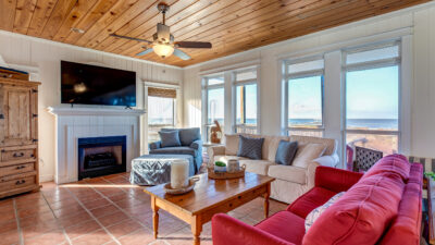 Living Room Dauphin Island Vacation Rental Bay View