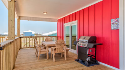 032 Wine n' Sea Pet Friendly Covered Porch with Beach Access Stairs, Grill and Outdoor Dining Table